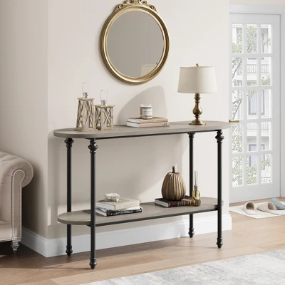 Whizmax Console Table, 43.3" Entryway Table With Storage, 2 Tier Sofa Table, Behind Couch Table For Living Room, Hallway, Entryway 11 Whizmax Console Table, 43.3" Entryway Table With Storage, 2 Tier Sofa Table, Behind Couch Table For Living Room, Hallway, Entryway - Image 9