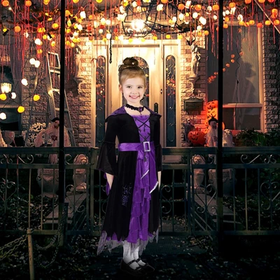Garvee Witch Costumes With Neck Accessories For Girls, Suitable For Halloween Dress Up Party, Role-Playing 8 Garvee Witch Costumes With Neck Accessories For Girls, Suitable For Halloween Dress Up Party, Role-Playing - Image 6