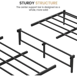 Garvee Bed Frame With Wooden Headboard And Footboard,Metal Bed Frame, No Box Spring Needed, 14 Inch Easy To Assemble Noise Free Mattress Foundation 12 Garvee Bed Frame With Wooden Headboard And Footboard,Metal Bed Frame, No Box Spring Needed, 14 Inch Easy To Assemble Noise Free Mattress Foundation -Garvee GUEST 45e5f7f3 aac0 443f 89b8 73f323c71a4a