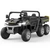 24V Electric Ride On Dump Truck For Kids - 2-Seater 4WD 6 Wheels Remote Control