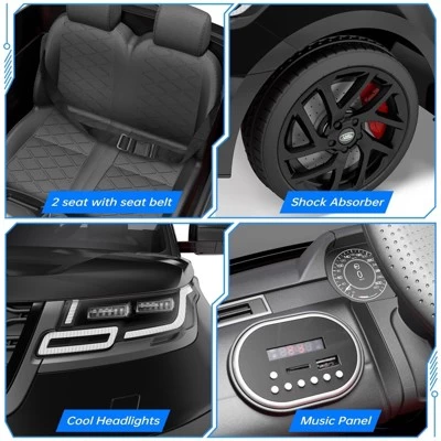 12V Licensed Land Rover Electric Ride-On Car For Kids & Toddlers W/ Parental Remote Control, LED Lights And Built-in Music - Safe And Fun Electric Toy 4 12V Licensed Land Rover Electric Ride-On Car For Kids & Toddlers W/ Parental Remote Control, LED Lights And Built-in Music - Safe And Fun Electric Toy - Image 2