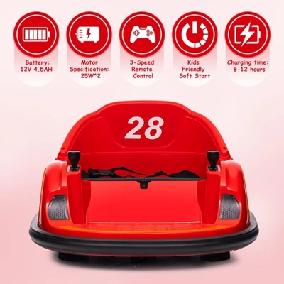 Garvee 12V Electric Bumper Car For Kids With Remote Control – 360 Degree Spin, LED Lights, Music, Battery Powered Ride-On Toy For Toddlers 5 Garvee 12V Electric Bumper Car For Kids With Remote Control – 360 Degree Spin, LED Lights, Music, Battery Powered Ride-On Toy For Toddlers - Image 3
