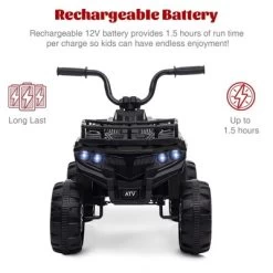 12V Kids Ride On ATV, 4 Wheeler Electric Vehicle For Kids, Battery Powered Quad Toy Vehicle With Music, Horn 17 12V Kids Ride On ATV, 4 Wheeler Electric Vehicle For Kids, Battery Powered Quad Toy Vehicle With Music, Horn -Garvee GUEST 48d7b503 55fe 478e b280 da86f07967e5