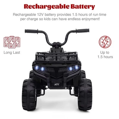 12V Kids Ride On ATV, 4 Wheeler Electric Vehicle For Kids, Battery Powered Quad Toy Vehicle With Music, Horn 5 12V Kids Ride On ATV, 4 Wheeler Electric Vehicle For Kids, Battery Powered Quad Toy Vehicle With Music, Horn - Image 3