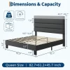 Queen Bed Frame With Adjustable Headboard, Linen Fabric Upholstered, Wooden Slats Support, Heavy Duty Mattress Foundation 2 Queen Bed Frame With Adjustable Headboard, Linen Fabric Upholstered, Wooden Slats Support, Heavy Duty Mattress Foundation -Garvee GUEST 48e1cdfa c0aa 4417 a8a5 13d0fecc84c4