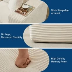 Sectional Sofa - L Shaped Boneless Cloud Couch With 67.5" Chaise, Reversible L/R Facing, No Assembly Required, Corduroy Fabric -Garvee GUEST 491a5663 bf4d 475a 93f1 a3b6adec5330