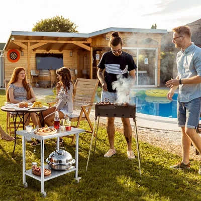 Heavy Duty Stainless Steel Work Table, Adjustable Height Utility Table For Home, Garage, And Restaurant Use 3 Heavy Duty Stainless Steel Work Table, Adjustable Height Utility Table For Home, Garage, And Restaurant Use