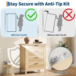 Fluted Drawer Dresser For Bedroom, Mid Century Modern Chest Of Drawers, Wooden Fluted Dresser Chest With Clothes Storage Cabinet, Oak & White 16 Fluted Drawer Dresser For Bedroom, Mid Century Modern Chest Of Drawers, Wooden Fluted Dresser Chest With Clothes Storage Cabinet, Oak & White -Garvee GUEST 4a8c8c15 13bc 4f2e be5a 9c8fa78e9ac1