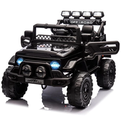 12V Ride-On Truck Car For Kids – Battery Powered Electric Vehicle With Remote Control, Spring Suspension, LED Lights, Bluetooth & 3 Speeds 10 12V Ride-On Truck Car For Kids – Battery Powered Electric Vehicle With Remote Control, Spring Suspension, LED Lights, Bluetooth & 3 Speeds - Image 8