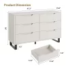 6 Dresser For Bedroom, 47.2" Wide Dresser, Freestanding Vertical Drawer Cabinet With Storage, Wooden Closet Storage Chest For Living Room, Hallway -Garvee GUEST 4af32192 fbc4 4542 823e 960d055ab80b