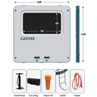 Inflatable Water Hammock Floating Dock Mesh, Heavy Duty River Floats Lake Raft For Tanning Pool Float Island Platform Pad Mat Party 3 Inflatable Water Hammock Floating Dock Mesh, Heavy Duty River Floats Lake Raft For Tanning Pool Float Island Platform Pad Mat Party