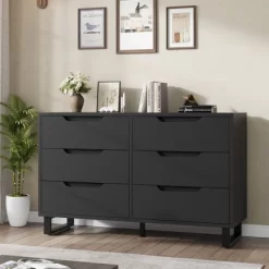 Garvee 6 Dresser For Bedroom, 47.2" Wide Dresser, Freestanding Vertical Drawer Cabinet With Storage, Wooden Closet Storage Chest For Bedroom -Garvee GUEST 4c8cea59 4252 4229 895f 8b3bef79b301