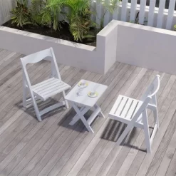 3-Piece Patio Bistro Set With Rectangular Coffee Table, 2 Chairs Outdoor Wood Foldable Small Table And Chair Set 13 3-Piece Patio Bistro Set With Rectangular Coffee Table, 2 Chairs Outdoor Wood Foldable Small Table And Chair Set -Garvee GUEST 4ccd283b 03fb 41c8 9adc dba577d013a8