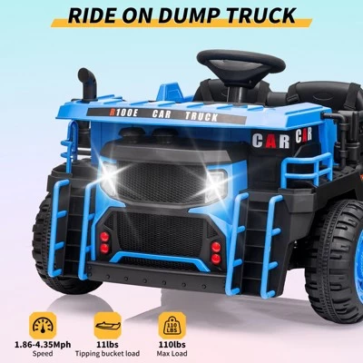 Ride On Dump Truck, 2 Seater Ride On Construction Vehicle With Remote Control, Electric Dump Bed, Ride On Car Toy For Kids 9 Ride On Dump Truck, 2 Seater Ride On Construction Vehicle With Remote Control, Electric Dump Bed, Ride On Car Toy For Kids - Image 7
