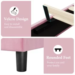 Upholstered Bed Frame With Diamond Tufted Headboard - Fabric Platform, Noise-Free Solid Wood Slats, No Box Spring Needed, Easy Assembly 10 Upholstered Bed Frame With Diamond Tufted Headboard - Fabric Platform, Noise-Free Solid Wood Slats, No Box Spring Needed, Easy Assembly -Garvee GUEST 5117534e 96ca 421b 85d6 fbb400f0afcf