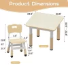 Kids Table And 2 Chairs Set, Height Adjustable Toddler Table And Chair Set, Graffiti Desktop, Children Multi-Activity Table For 2 -Garvee GUEST 53145966 7fce 4ce5 9869 133ab933b0b3