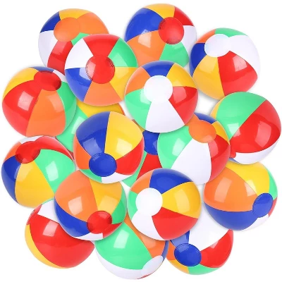 Garvee Inflatable Beach Balls For Kids Pool Toys, Rainbow Color Summer Water Toy Indoor Outdoor Fun Play Game Activities 3 Garvee Inflatable Beach Balls For Kids Pool Toys, Rainbow Color Summer Water Toy Indoor Outdoor Fun Play Game Activities
