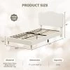 Whizmax Wood Platform Bed Frame,Wooden Bed Frame Without Headboard, Wood Slat Support,No Box Spring Needed, Easy Assembly -Garvee GUEST 53fbd860 571c 451e 8278 150c5120b3fa