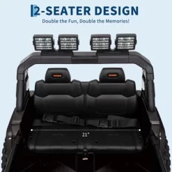 24V Electric Ride On Car For Kids, 4WD 20.5in 2-Seater With Extendable Body, 13in Anti-Slip Tires, LED Lights, Music, Parental Remote, For Ages 3-8 -Garvee GUEST 54677325 32af 45e2 9b6f a33c7af12659