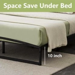 Low Bed Frame, 6 Inch California King Size Metal Platform Bed Frame With Arch Design, Heavy Duty Bed Frame, No Box Spring Needed, Black 12 Low Bed Frame, 6 Inch California King Size Metal Platform Bed Frame With Arch Design, Heavy Duty Bed Frame, No Box Spring Needed, Black -Garvee GUEST 54e8f1f8 aa3e 49bb a509 b0ab22502326