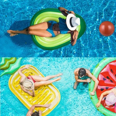 Garvee Inflatable AvocadoPool Float, Summer Pool Raft With 3 Drink Holders,Raft Outdoor Swimming Pool Inflatable Float 7 Garvee Inflatable AvocadoPool Float, Summer Pool Raft With 3 Drink Holders,Raft Outdoor Swimming Pool Inflatable Float - Image 5