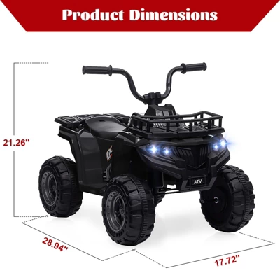 12V Kids Ride On ATV, 4 Wheeler Electric Vehicle For Kids, Battery Powered Quad Toy Vehicle With Music, Horn 4 12V Kids Ride On ATV, 4 Wheeler Electric Vehicle For Kids, Battery Powered Quad Toy Vehicle With Music, Horn - Image 2