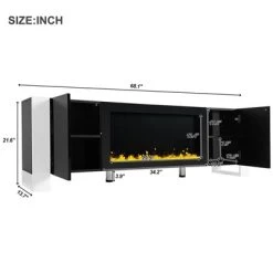 68" Fireplace TV Stand For TVs UP To 78", Electric Fireplace Media Entertainment Center, Modern TV Console Table With Storage For Living Room 14 68" Fireplace TV Stand For TVs UP To 78", Electric Fireplace Media Entertainment Center, Modern TV Console Table With Storage For Living Room -Garvee GUEST 55aaa0f1 d7a7 4e94 ae0b a5059b23ba80