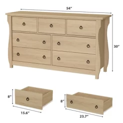 7-Drawer Dresser For Bedroom, Freestanding Storage Wooden Chest Of Drawers -Garvee GUEST 5615f9e7 8650 4c28 98e1 09f62c8f14a6