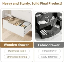 6 Dresser For Bedroom, 47.2" Wide Dresser, Freestanding Vertical Drawer Cabinet With Storage, Wooden Closet Storage Chest For Living Room, Hallway -Garvee GUEST 563c342d 4f8b 411a 9388 5c3b80d71216