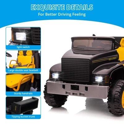 Ride On Truck For Kids 24V Ride On Car With Remote Control Electric UTV Vehicles With Dump Bed 8 Ride On Truck For Kids 24V Ride On Car With Remote Control Electric UTV Vehicles With Dump Bed - Image 6