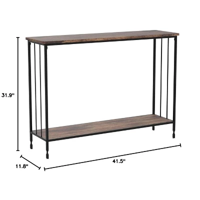 Narrow Console Table, Small Entryway Table With Engineered Wood Shelf And Metal Frame 3 Narrow Console Table, Small Entryway Table With Engineered Wood Shelf And Metal Frame