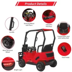 Garvee Kids Ride On Forklift Car With Tent, 12V Electric Ride On Construction Car With Remote Control, Liftable Fork And Pallet -Garvee GUEST 57180fc4 5490 4f7c 86f3 8ae02839aeb7