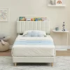 Garvee Twin Bed Frames, Upholstered Platform Bed Frame With Bookcase Headboard, Velvet Platform Bed Mattress Foundation, Easy Assembly, White 2 Garvee Twin Bed Frames, Upholstered Platform Bed Frame With Bookcase Headboard, Velvet Platform Bed Mattress Foundation, Easy Assembly, White -Garvee GUEST 57328d6e 9327 48cf a2ea 6b3af96ff851