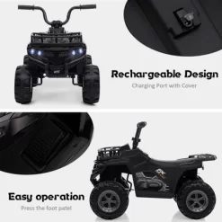 12V Kids Ride On ATV, 4 Wheeler Electric Vehicle For Kids, Battery Powered Quad Toy Vehicle With Music, Horn 18 12V Kids Ride On ATV, 4 Wheeler Electric Vehicle For Kids, Battery Powered Quad Toy Vehicle With Music, Horn -Garvee GUEST 574a126b 874a 49a3 9188 c9fc4c0f5ee2