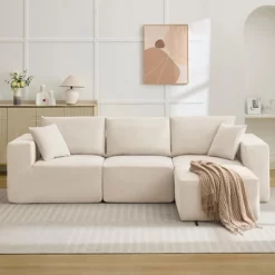 Sectional Sofa, Sleeper Sofa Couches With L-Shape Chaise, With Deep Seat, Upholstered Couches For Living Room Bedroom, No Assembly Required -Garvee GUEST 583b7f92 9f9a 4716 ab31 3a0051a0a174