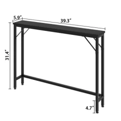 Narrow Console Table, 39.3" Small Entryway Table, Thin Sofa Table -Garvee GUEST 585bfedb 006b 4d84 91cc b1b94b6b7e11
