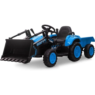 3 In 1 Kids Ride On Tractor With Detachable Trailer, 12V Electric Bulldozer With Shovel Bucket 8 3 In 1 Kids Ride On Tractor With Detachable Trailer, 12V Electric Bulldozer With Shovel Bucket - Image 6