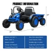 Kids Ride On Tractor With Trailer, 12V Battery Powered Electric Tractor With Remote Control, Music, USB, Led, Unload Button -Garvee GUEST 586125f6 e6a3 4455 872e 76ce65d63a59