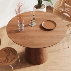 43.31" Round Dining Table, Modern Pedestal Dining Table, Leisure End Table For Living Room Dining Room Cafe Kitchen Small Space 14 43.31" Round Dining Table, Modern Pedestal Dining Table, Leisure End Table For Living Room Dining Room Cafe Kitchen Small Space -Garvee GUEST 587cdc41 dd05 4dda 9e4f f64312a7c51d