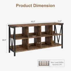 8 Cube Storage Organizer Bookshelf, 3 Tier Metal Horizontal Bookcase -Garvee GUEST 58cd0486 5728 438b ad8d 87033d38a2f0