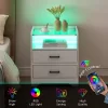 Garvee Bedside Table With 2 Drawers, LED Nightstand Wooden Cabinet Unit With Lights For Bedroom, Living Room, White 2 Garvee Bedside Table With 2 Drawers, LED Nightstand Wooden Cabinet Unit With Lights For Bedroom, Living Room, White -Garvee GUEST 590d4985 e7af 40d7 be57 a02a999c5b0b