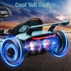 Go Karts For Kids, 24V Electric Go Kart With 2 * 150W Powerful Motors,8mph, 110lbs,W/Button Start,Lights,Safety Belt, Music -Garvee GUEST 59c5a53e 985b 45cb 8b05 e7f841f1d341