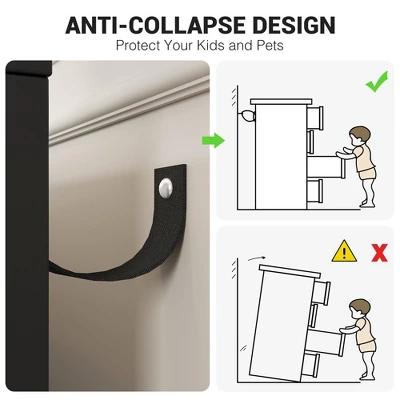 Modern Wooden Dresser With Gold Handles, White 6 Drawer Dresser With Storage Space, Chest Dresser With Deep Drawers For Bedroom, Living Room 7 Modern Wooden Dresser With Gold Handles, White 6 Drawer Dresser With Storage Space, Chest Dresser With Deep Drawers For Bedroom, Living Room - Image 5