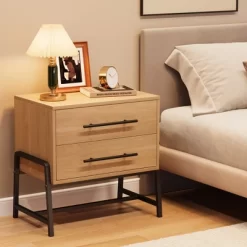 Whizmax Nightstand With Drawer Bedside Table With Metal Frame -Garvee GUEST 5a9e5ec6 eb23 4821 b6ea 834ba9254dd1