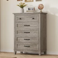 Freestanding 41.3" Tall Vertical Drawer Dresser With Storage , Wooden Closet Storage Chest For Living Room, Bedroom, Entryway, Bedroom 22 Freestanding 41.3" Tall Vertical Drawer Dresser With Storage , Wooden Closet Storage Chest For Living Room, Bedroom, Entryway, Bedroom -Garvee GUEST 5aa1e98a 232b 4822 a2df 5dd31188dead