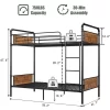 Metal Bunk Bed Twin Over Twin, Heavy Duty Twin Size Metal Bunk Bed With High Guardrail & Ladders, Convertible Bunk Beds For Kids Adults 2 Metal Bunk Bed Twin Over Twin, Heavy Duty Twin Size Metal Bunk Bed With High Guardrail & Ladders, Convertible Bunk Beds For Kids Adults -Garvee GUEST 5b995cee 6d45 455f 9145 6df35b1e0387 1