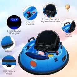Garvee 12V Electric Ride-On Bumper Car With Remote Control – 360 Degree Spin, Lights – Ride-On Toy For Kids 18 Months And Up -Garvee GUEST 5ba495c7 fa4b 4156 9f82 9e0bcca0e082