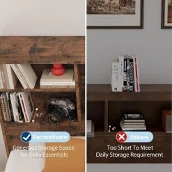 Bed Frame With 4 Storage Drawers And High Storage Bookcase Headboard, Built In Charging Station,No Box Spring Needed, Noise-Free, Easy Assembly -Garvee GUEST 5c7e0ce3 9edf 43b9 af84 16193b5bb074 1