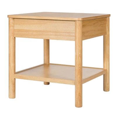 Modern Nightstand With Drawer, Wooden Sofa Side Table, Modern Small Bedside Table With Open Shelf, End Table For Living Room Bedroom 8 Modern Nightstand With Drawer, Wooden Sofa Side Table, Modern Small Bedside Table With Open Shelf, End Table For Living Room Bedroom - Image 6