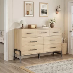 7 Dresser For Bedroom, 52" Wide Dresser, Wide Drawer With Storage Freestanding, Wooden Closet Storage Chest -Garvee GUEST 5d36cce0 097b 4b5f 916a 7310038ac0b5